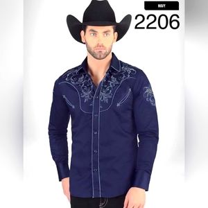 Embroidered Western Long Sleeve Shirt
